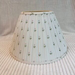 Vintage Pleated Floral Block Print Lampshade